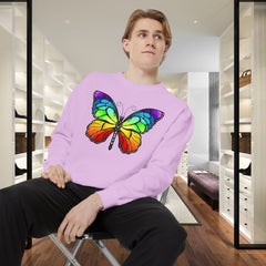 Rainbow Butterfly Unisex Sweatshirt