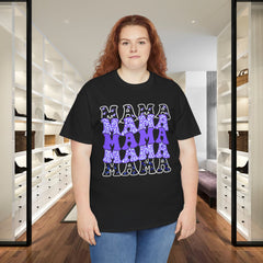 Mama Retro Stack T-Shirt — Blue Marlin Groovy Mama Graphic Tee