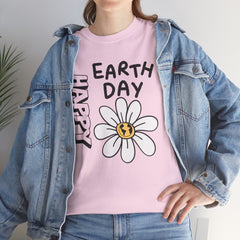 Earth Day Daisy T-Shirt — "Happy Earth Day" Graphic Tee