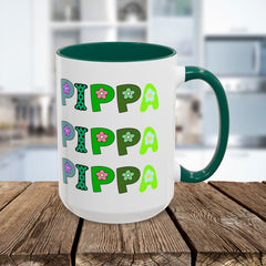 Pippa Floral Name Mug — Personalized Colorful Coffee Cup (11oz & 15oz)