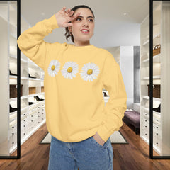Daisy Unisex Garment-Dyed Sweatshirt -