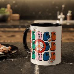 Colorful Peace Sign Mugs