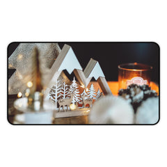 Cozy Winter Desk Mat, Home Office Decor,