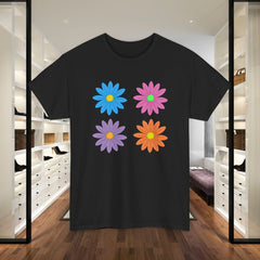 Floral Pop Tee — Retro Colorful Daisy Graphic T-Shirt
