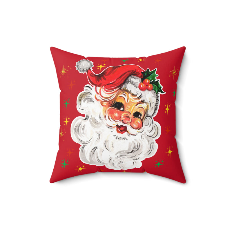 Festive Santa Pillow, Decorative Cushion for Christmas,