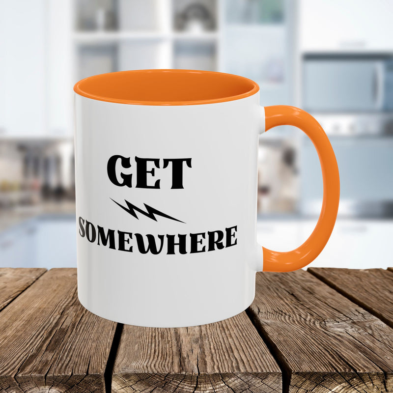 Get Somewhere Lightning Mug — Motivational Coffee Cup (11oz & 15oz)