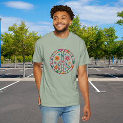 Flower Power Peace T-Shirt, Unisex Boho Tee,
