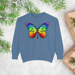 Rainbow Butterfly Unisex Sweatshirt