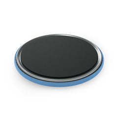 Light Blue Round Button Magnet – “Epic Finds & Designs” Floral Logo Refrigerator Magnet