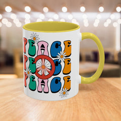 Colorful Peace Sign Mugs