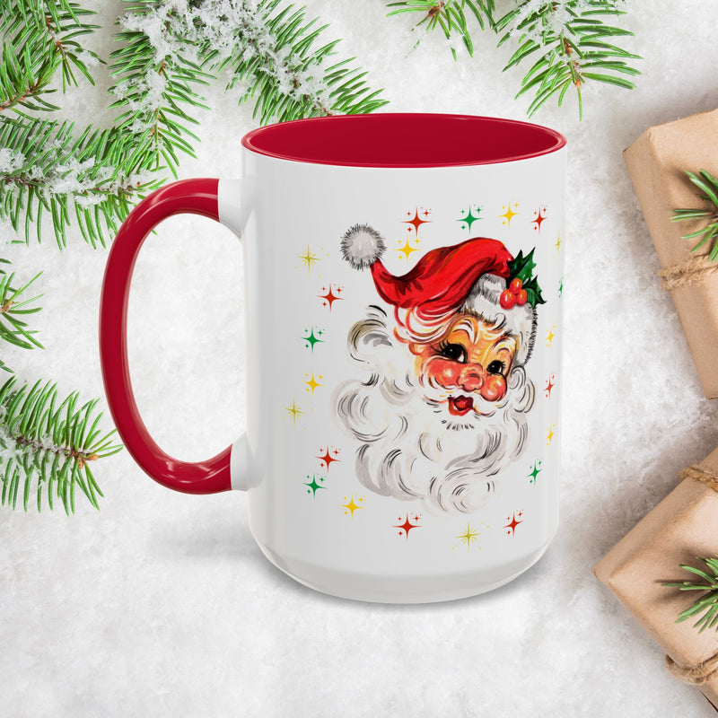 Festive Santa Mug, Christmas Gift, Santa Claus Design