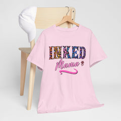 Inked Mama T-Shirt – Floral Leopard Tattoo Mom Tee