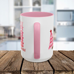 Pink Merry Merry Merry Christmas Mug