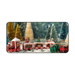 Holiday Desk Mat with Christmas Train Design