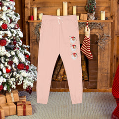 Retro Santa Holiday Fleece Sweatpants - Unisex Lounge Pants,