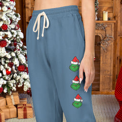 Festive Mean Green Holiday Unisex Fleece Sweatpants
