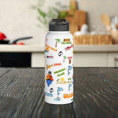 Orange Beach Water Bottle, Eco-Friendly Stainless Steel Hydration Flask,
