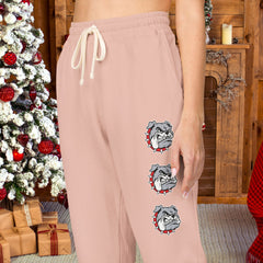 Comfy Fleece Bulldog Print Unisex Sweatpants