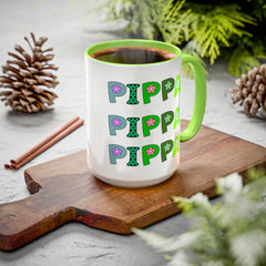 Pippa Floral Name Mug — Personalized Colorful Coffee Cup (11oz & 15oz)