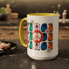 Colorful Peace Sign Mugs