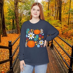 Fall Floral Long Sleeve T-Shirt,