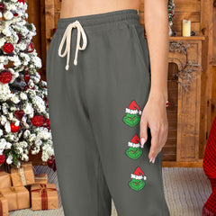 Festive Mean Green Holiday Unisex Fleece Sweatpants
