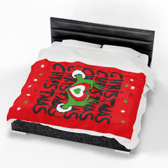 Christmas Themed Velveteen Plush Blanket,