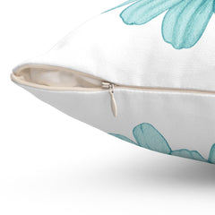 Light Blue Daisy Indoor Throw Pillow