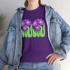 Floral Trio Tee — Retro Purple Flower Graphic Shirt