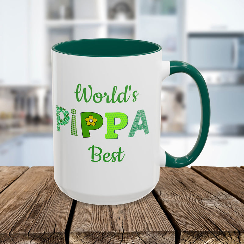 Pippa Floral Name Mug — Personalized Colorful Coffee Cup (11oz & 15oz)
