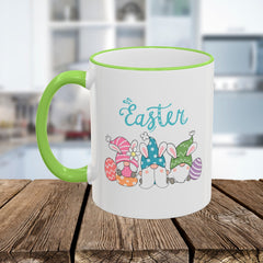 Easter Bunny & Eggs Accent Rim Mug (11oz/15oz)