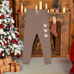 Retro Santa Holiday Fleece Sweatpants - Unisex Lounge Pants,