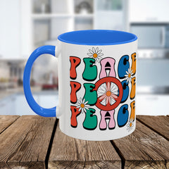 Colorful Peace Sign Mugs