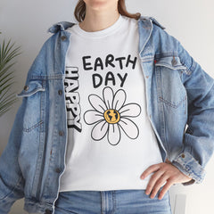 Earth Day Daisy T-Shirt — "Happy Earth Day" Graphic Tee