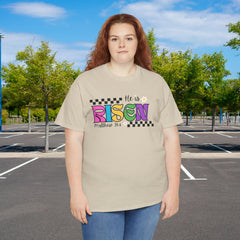 He Is Risen T-Shirt — Colorful Easter Christian Tee (Matthew 28:6)