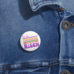 He Is Risen Pin Button — Easter Christian Faith Lapel Pin (Matthew 28:6)