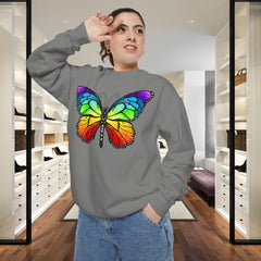 Rainbow Butterfly Unisex Sweatshirt