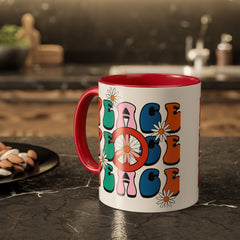 Colorful Peace Sign Mugs