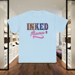 Inked Mama T-Shirt – Floral Leopard Tattoo Mom Tee