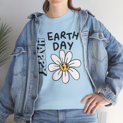 Earth Day Daisy T-Shirt — "Happy Earth Day" Graphic Tee