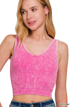 Zenana Hot Pink Brahmini Tank